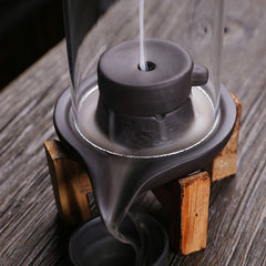 Handmade Ceramic Incense Burner Smoke Waterfall Backflow Incense Burner Living Room Decor Incense Holder Feng Shui Decoration