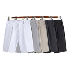 Fashion Summer Ice Silk Suit Shorts Men