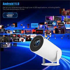 HY300 Pro Android 11.0 Projector 2.4G/5G WiFi6 Bluetooth-compatible 1280x720P Home Theater Video Projecto