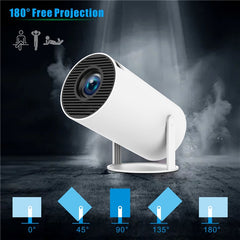 HY300 Pro Android 11.0 Projector 2.4G/5G WiFi6 Bluetooth-compatible 1280x720P Home Theater Video Projecto
