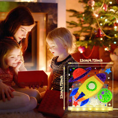 LED Note Board with Colors, Light Up Acrylic Message Board, Led Drawing Board, Illuminated Acrylic Notepad with Adjustable Stand and 7 Pens
