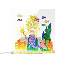 LED Note Board with Colors, Light Up Acrylic Message Board, Led Drawing Board, Illuminated Acrylic Notepad with Adjustable Stand and 7 Pens